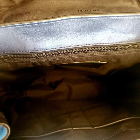 Coach Blue Leather Backpack
